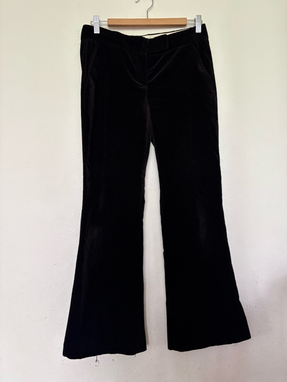 Theory Black Velvet Flare Pants